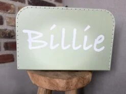 Merkloos Koffertje Karton Groen Maat L Met Eigen Opdruk - Met Naam -Koffer Winkel 1200x899 1