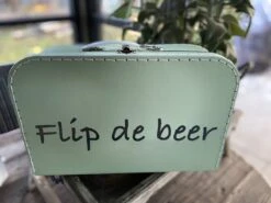 Merkloos Koffertje Karton Groen Maat L Met Eigen Opdruk - Met Naam -Koffer Winkel 1200x899 2