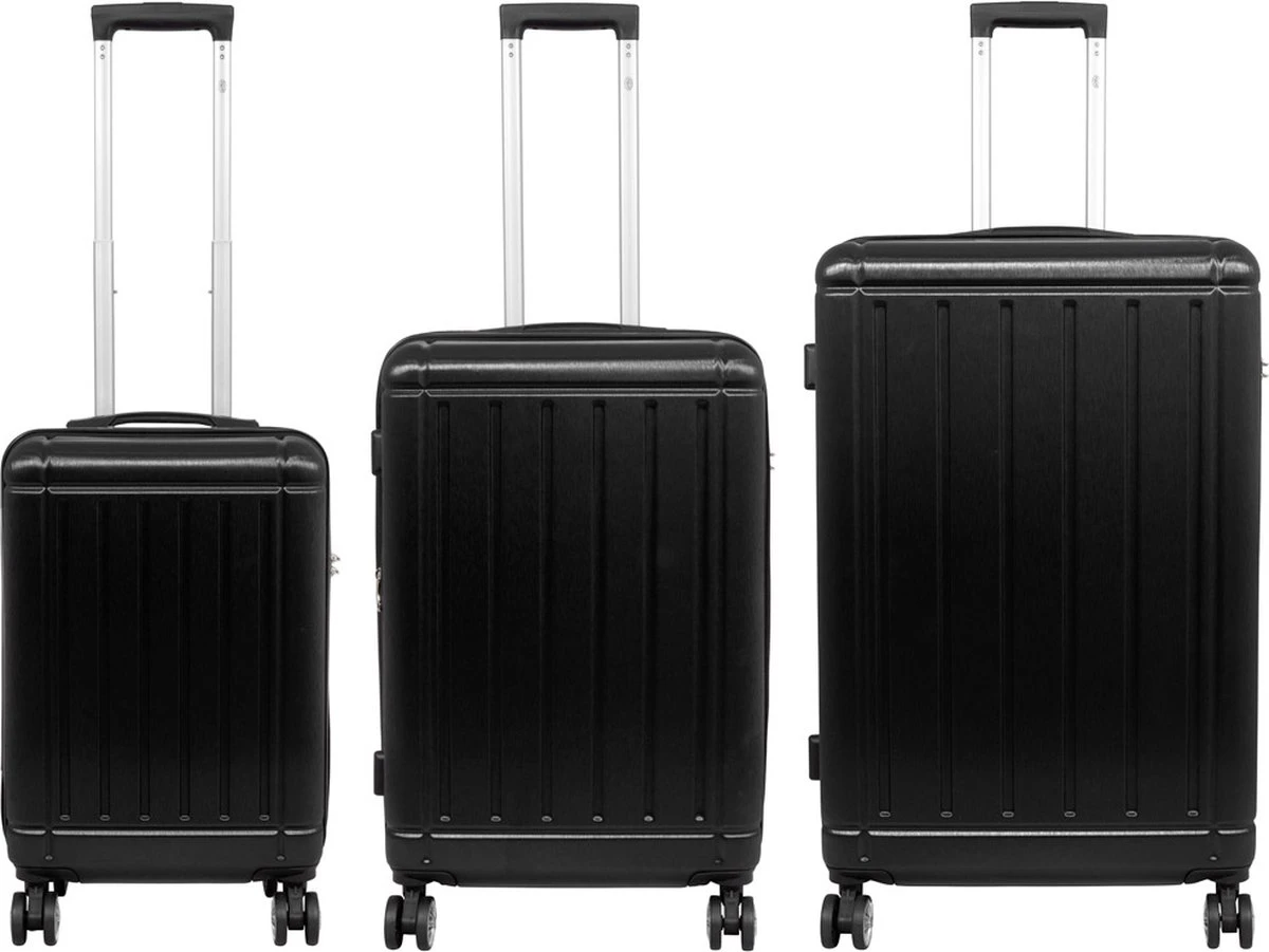 Travelsuitcase - Parma- Losse Reiskoffer - Polycarbonaat- Zwart - Hoogglans - Maat S / 42 Liter 7 Travelsuitcase - Parma- Losse Reiskoffer - Polycarbonaat- Zwart - Hoogglans - Maat S / 42 Liter - Afbeelding 5