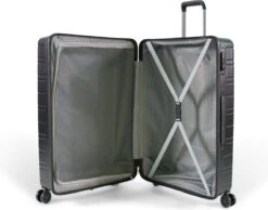 ©TROLLEYZ - Amsterdam No.9 - Reiskoffer 78cm Met TSA Slot - Dubbele Wielen - 360° Spinners - 100% ABS - Reiskoffer In Night Black -Koffer Winkel 1200x941 6