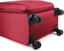 Decent D-Upright Handbagage Koffer - 55 Cm - TSA Slot - Bordeaux Rood -Koffer Winkel 1200x952