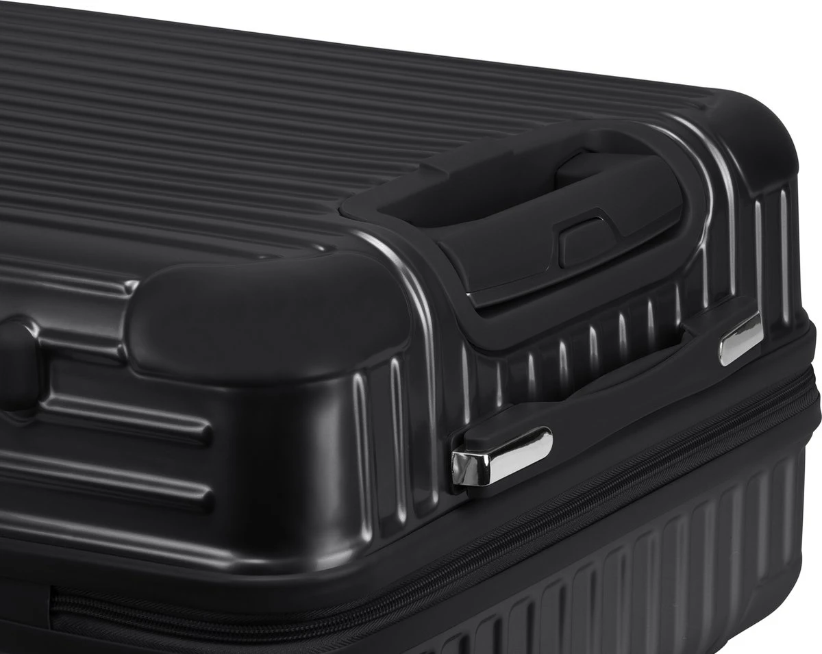 Royal Swiss - Kofferset - Cijferslot- Lichtgewicht Koffer - 4 Wielen- Zwart 10 Royal Swiss - Kofferset - Cijferslot- Lichtgewicht Koffer - 4 Wielen- Zwart - Afbeelding 8