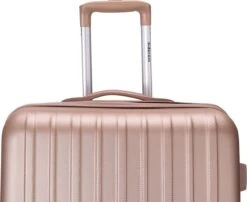 Decent Tranporto-One Reiskoffer 66 Cm - Zalmroze -Koffer Winkel 1200x983 6