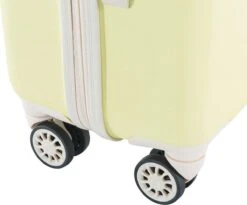 Decent Star Maxx Handbagage Koffer - 55 Cm - TSA Slot - Pastel Geel -Koffer Winkel 1200x998