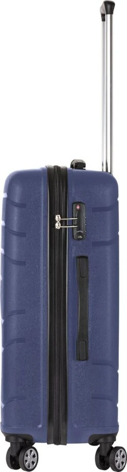 TravelZ Big Bars Reiskoffer 68 Cm Met Dubbele Wielen - Trolley Koffer Met TSA-slot - Blauw -Koffer Winkel 323x1200 1