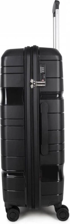 Decent ONE-CITY Large Koffer - 76 Cm - TSA Slot - Zwart -Koffer Winkel 378x1200