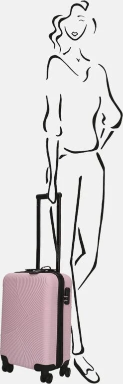 Enrico Benetti Louisville 39040 Handbagage Koffer Hardcase ABS - Roze -Koffer Winkel 384x1200