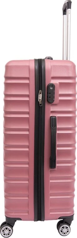 Tobeyz - Kofferset - 3-delig Roze Handbagage - Verrijdbaar Op 4 Wielen - Stevig ABS - Lichtgewicht, Trolley -Koffer Winkel 390x1200 2