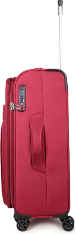 Decent D-Upright Handbagage Koffer - 55 Cm - TSA Slot - Bordeaux Rood -Koffer Winkel 391x1200 2