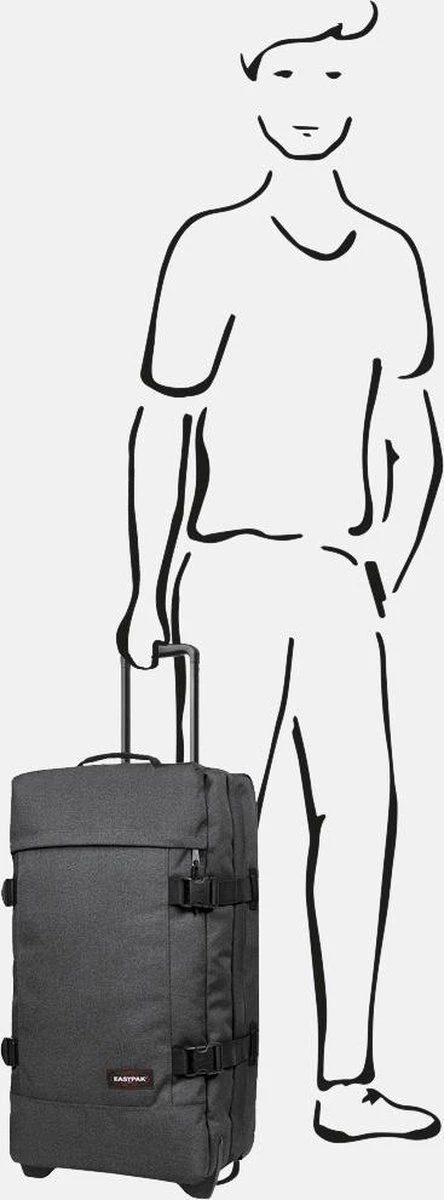 Eastpak TRANVERZ M Reiskoffer (67 X 35.5 X 30 Cm) - Black Denim 5 Eastpak TRANVERZ M Reiskoffer (67 X 35.5 X 30 Cm) - Black Denim - Afbeelding 3