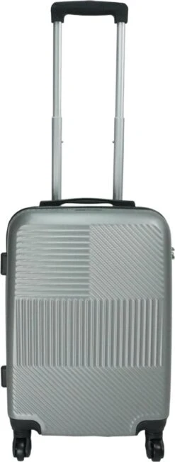 Handbagage Koffer 51cm 4 Wielen Trolley - Zilver