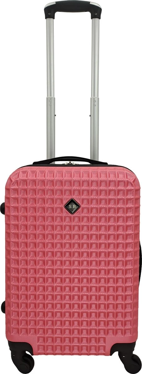 SB Travelbags Handbagage Koffer 55cm 4 Wielen Trolley - Roze 3 SB Travelbags Handbagage Koffer 55cm 4 Wielen Trolley - Roze