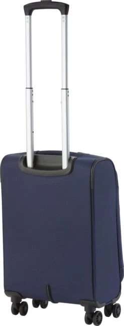 TravelZ Softspinner TSA Handbagagekoffer 55cm - Zachte Reiskoffer Dubbele Wielen – Blauw -Koffer Winkel 457x1200 4