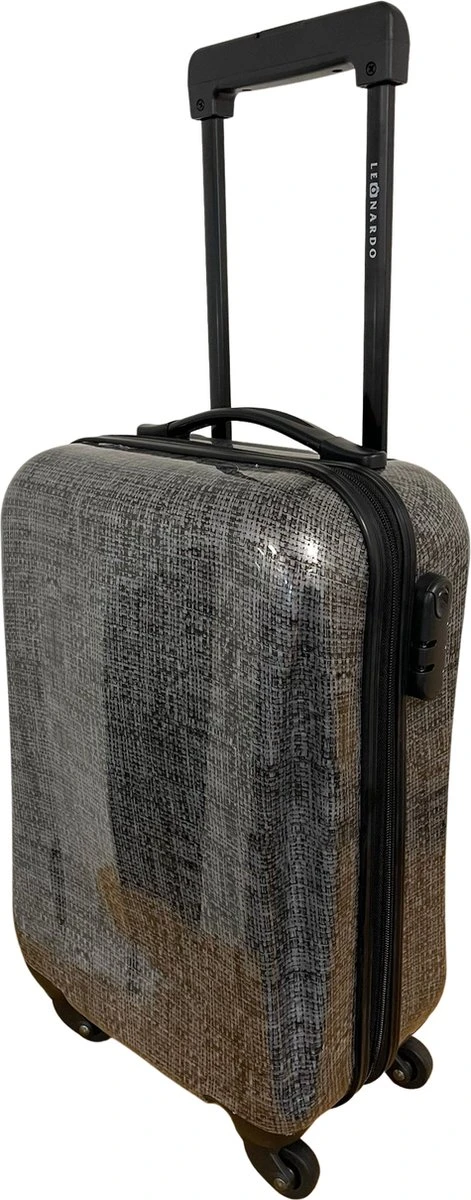 Leonardo Handbagage Koffer 51x31x20 - Hardcase - Cijferslot - Reiskoffer - Lichtgewicht Koffer - Grey 8 Leonardo Handbagage Koffer 51x31x20 - Hardcase - Cijferslot - Reiskoffer - Lichtgewicht Koffer - Grey - Afbeelding 6