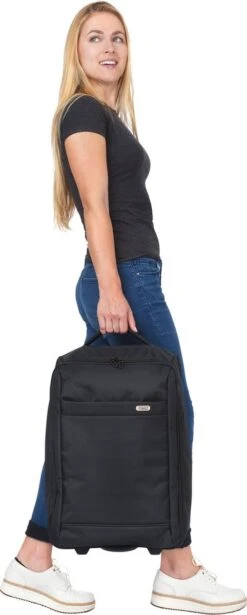 TravelZ Handbagage 51cm - Handbagagekoffer Opvouwbaar - Ultralicht 1,7kg Met 2 Wiel - Zwart 21 TravelZ Handbagage 51cm - Handbagagekoffer Opvouwbaar - Ultralicht 1,7kg Met 2 Wiel - Zwart -Koffer Winkel 482x1200 3