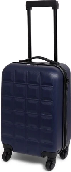Norlander Squared Handbagagekoffer 37L - Reiskoffer Trolley - ECO Rpet - Blauw -Koffer Winkel 496x1200 2