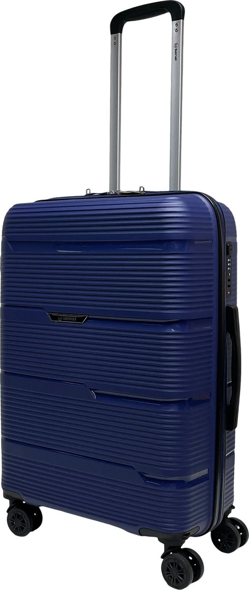 Benzi Izeda Middelgrote Koffer - 65 Cm - 65 Liter - Blauw 3 Benzi Izeda Middelgrote Koffer - 65 Cm - 65 Liter - Blauw