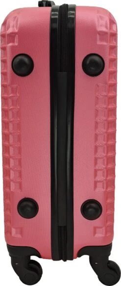 SB Travelbags Handbagage Koffer 55cm 4 Wielen Trolley - Roze 13 SB Travelbags Handbagage Koffer 55cm 4 Wielen Trolley - Roze -Koffer Winkel 508x1200 4