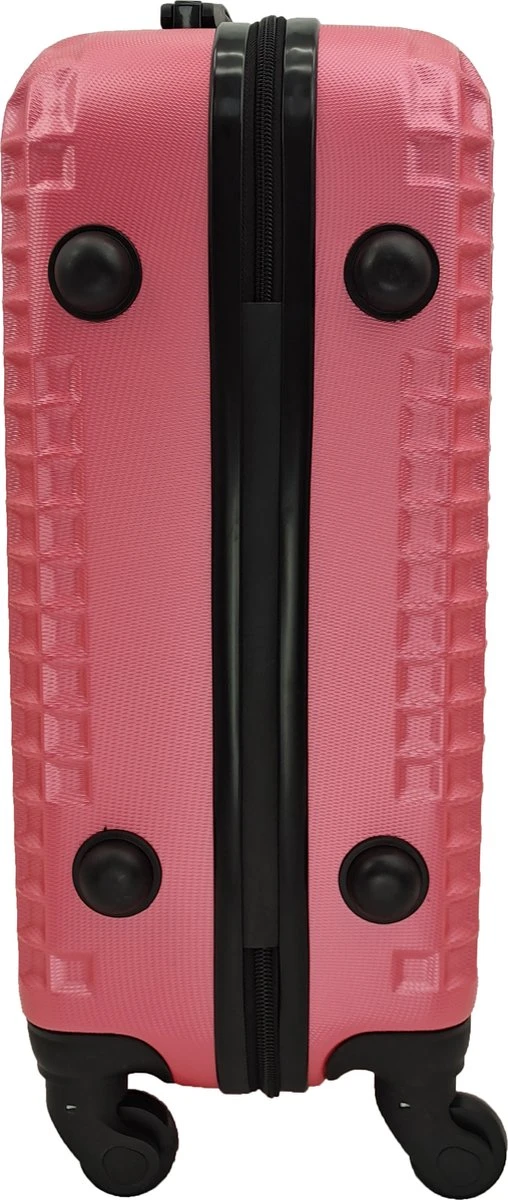 SB Travelbags Handbagage Koffer 55cm 4 Wielen Trolley - Roze 5 SB Travelbags Handbagage Koffer 55cm 4 Wielen Trolley - Roze - Afbeelding 3