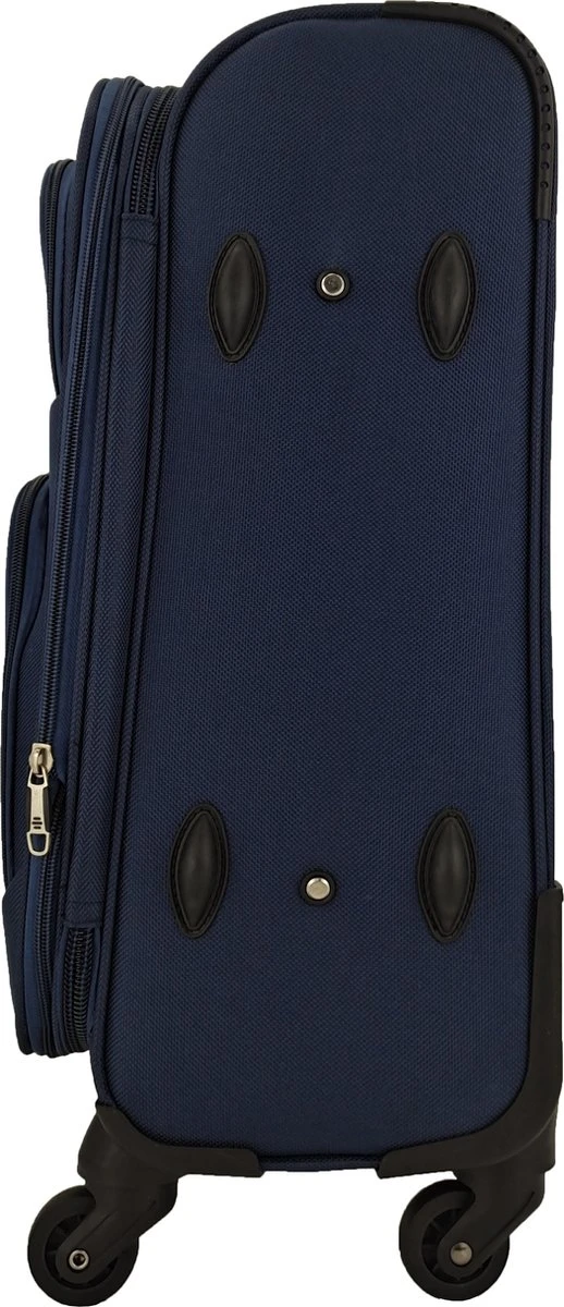 SB Travelbags Bagage Stoffen Koffer 75cm 4 Wielen Trolley - Blauw 10 SB Travelbags Bagage Stoffen Koffer 75cm 4 Wielen Trolley - Blauw - Afbeelding 8