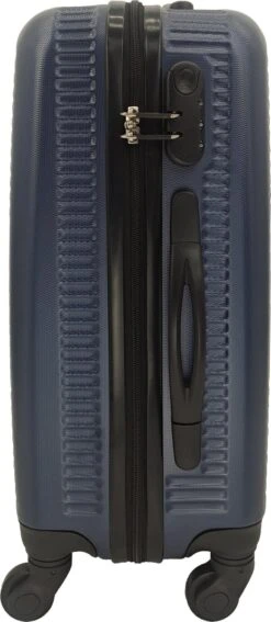 SB Travelbags Handbagage Koffer 55cm 4 Wielen Trolley - Blauw 19 SB Travelbags Handbagage Koffer 55cm 4 Wielen Trolley - Blauw -Koffer Winkel 523x1200 5