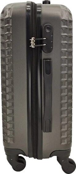 SB Travelbags Handbagage Koffer 55cm 4 Wielen Trolley - Donker Grijs -Koffer Winkel 525x1200 3