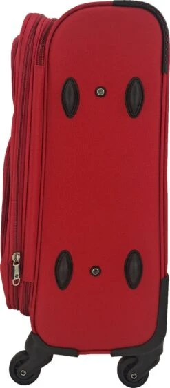 SB Travelbags Bagage Stoffen Koffer 75cm 4 Wielen Trolley - Rood -Koffer Winkel 527x1200 5