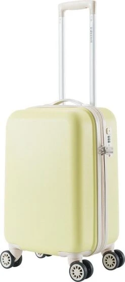 Decent Star Maxx Handbagage Koffer - 55 Cm - TSA Slot - Pastel Geel -Koffer Winkel 533x1200 1