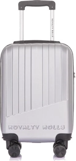 Royalty Rolls Amsterdam Handbagage Koffer 52 Cm - 25 Liter - Zilvergrijs -Koffer Winkel 568x1200