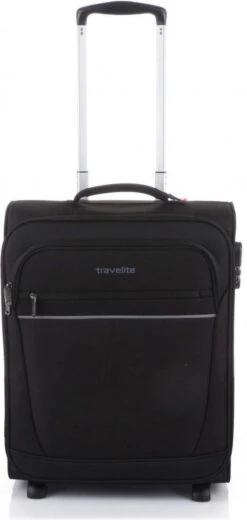 Travelite Cabin 2 Wheel Trolley Black -Koffer Winkel 570x1200