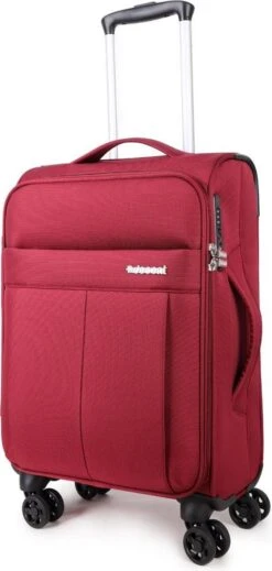Decent D-Upright Handbagage Koffer - 55 Cm - TSA Slot - Bordeaux Rood -Koffer Winkel 571x1200 2