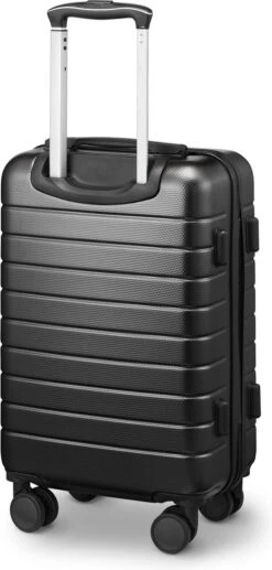 Swiss Alpine 2.0 - Handbagage Koffer - 55x35x20 Cm - 4 Wielen - Zwart -Koffer Winkel 573x1200