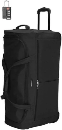 Reiskoffer - Reiskoffer Met Wielen - TSA Cijferslot - 100 Liter - Zwart