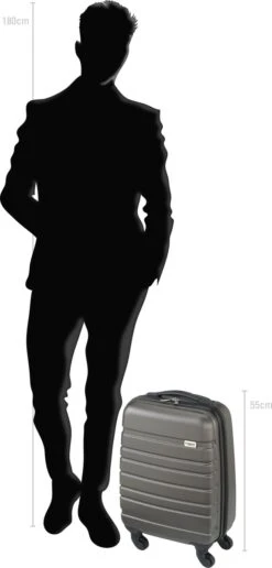 Princess Traveller Singapore Handbagage Koffer 55 Cm - Antraciet -Koffer Winkel 574x1200 4