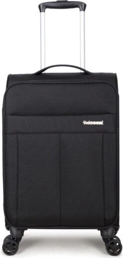 Decent D-Upright Handbagage Koffer - 55 Cm - TSA Slot - Zwart