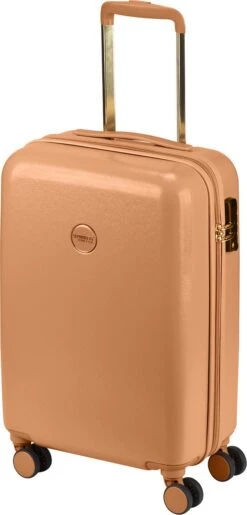 Princess Traveller Harlem - Handbaggage Koffer - Recycled PET - Camel - S (55cm) -Koffer Winkel 576x1200 3