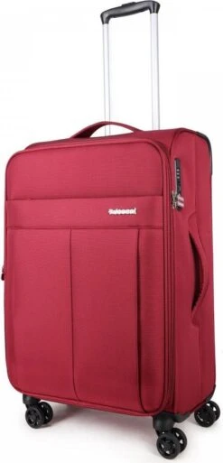 Decent D-Upright Medium Koffer - 66 Cm Expandable - TSA Slot - Bordeaux Rood -Koffer Winkel 578x1200 11