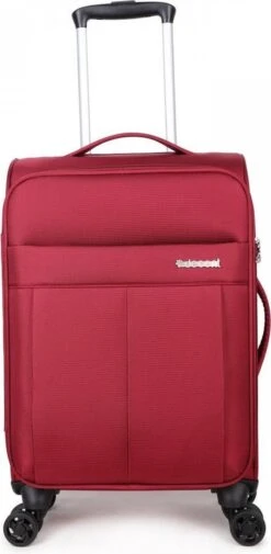 Decent D-Upright Handbagage Koffer - 55 Cm - TSA Slot - Bordeaux Rood -Koffer Winkel 587x1200 2