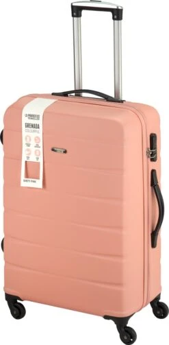 Princess Traveller Grenada - Reiskoffer - Dirty Pink - M - 66cm -Koffer Winkel 589x1200 6