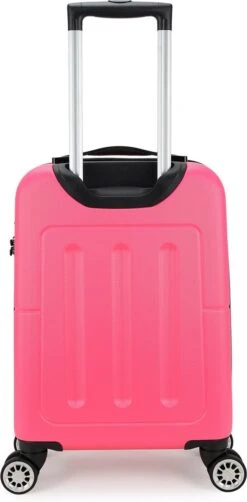 Decent Handbagage Koffer / Trolley / Reiskoffer - 50 Cm - 32 Liter - ABS - Neon-Fix - Roze -Koffer Winkel 590x1200