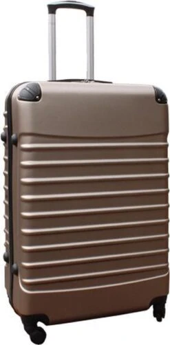 Travelerz Reiskoffer Met Wielen 95 Liter - Lichtgewicht - Cijferslot - Champagne