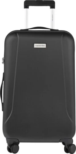 CarryOn Skyhopper Reiskoffer - 68.5cm TSA Trolley Met Expander En OKOBAN - Zwart -Koffer Winkel 599x1200 9