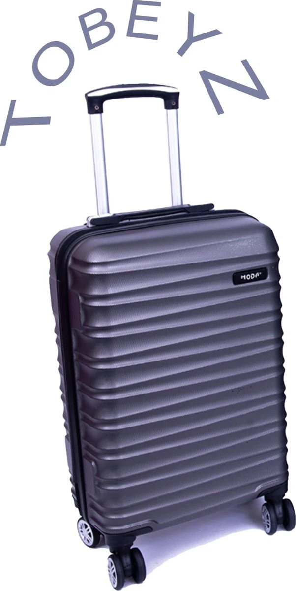 Tobeyz - Koffer - Donkergrijze Handbagage - Klein - Verrijdbaar Op 4 Wielen - Stevig ABS - Lichtgewicht, Trolley 3 Tobeyz - Koffer - Donkergrijze Handbagage - Klein - Verrijdbaar Op 4 Wielen - Stevig ABS - Lichtgewicht, Trolley