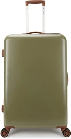 Decent Retro Koffer Groot 76 Cm Dark Green