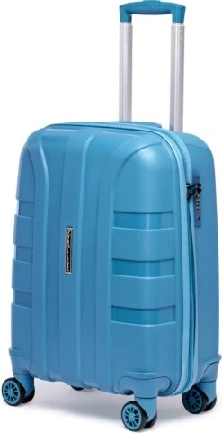 ©TROLLEYZ - Paris No.5 - Trolley - 55cm Met TSA Slot - Dubbele Wielen - 360° Spinners - 100% Polypropyleen - Handbagage Koffer In Ice Blue -Koffer Winkel 616x1200 17