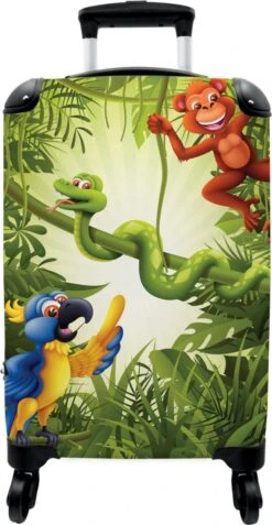 NoBoringSuitcases.com® Koffer - Jungle - Dieren - Groen - Kinderen - Past Binnen 55x40x20 Cm En 55x35x25 Cm - Handbagage - Trolley - Fotokoffer - Cabin Size - Print 21 NoBoringSuitcases.com® Koffer - Jungle - Dieren - Groen - Kinderen - Past Binnen 55x40x20 Cm En 55x35x25 Cm - Handbagage - Trolley - Fotokoffer - Cabin Size - Print -Koffer Winkel 621x1200 2
