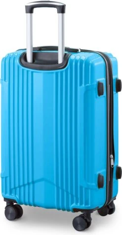 Tesla PC - Reiskoffer - 65 Cm - 4 Wielen - Licht Blauw 10 Tesla PC - Reiskoffer - 65 Cm - 4 Wielen - Licht Blauw -Koffer Winkel 624x1200 12