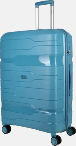 Decent ONE-CITY Large Koffer - 76 Cm - TSA Slot - Petrol -Koffer Winkel 627x1200 9