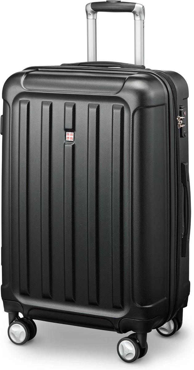 Swiss Alps - Reiskoffer - 68 Cm - 4 Wielen - Zwart 3 Swiss Alps - Reiskoffer - 68 Cm - 4 Wielen - Zwart