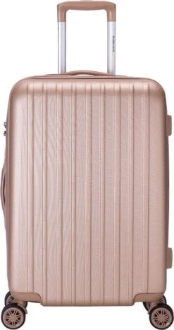 Decent Tranporto-One Reiskoffer 66 Cm - Zalmroze -Koffer Winkel 633x1200 6